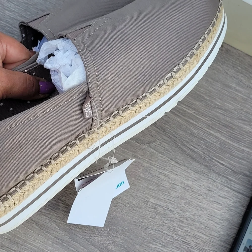 New Bobs Skechers Slip On Espadrilles Sz 9.5